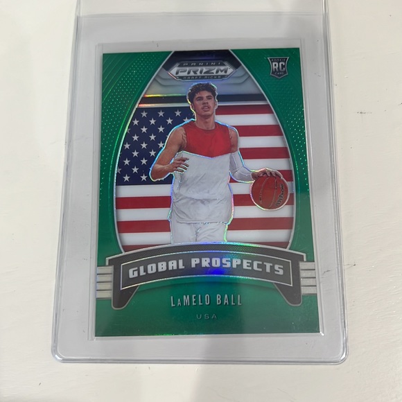 LaMelo Ball 2020 Panini Prizm Draft Picks Global Prospects Green Prizm RC #98 - Picture 2 of 8